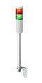 PATLITE LR5-202LENW-RG Signal Tower, Ethernet, Continuous, Flashing, 2 Tier, Green/Red, Pole Mount, 24 VDC, IP54
