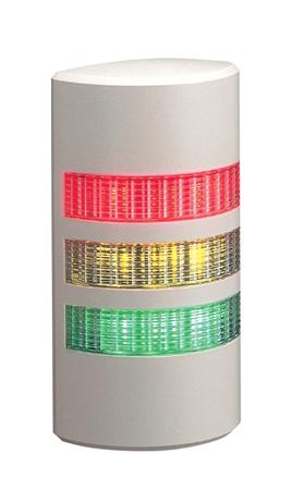 PATLITE WEP-302FB-RYG Signal Tower, 3 Tier, Amber/Green/Red, 90 dB, Wire Leaded, Continuous/Flashing, 2 Tone, 24 V, IP65