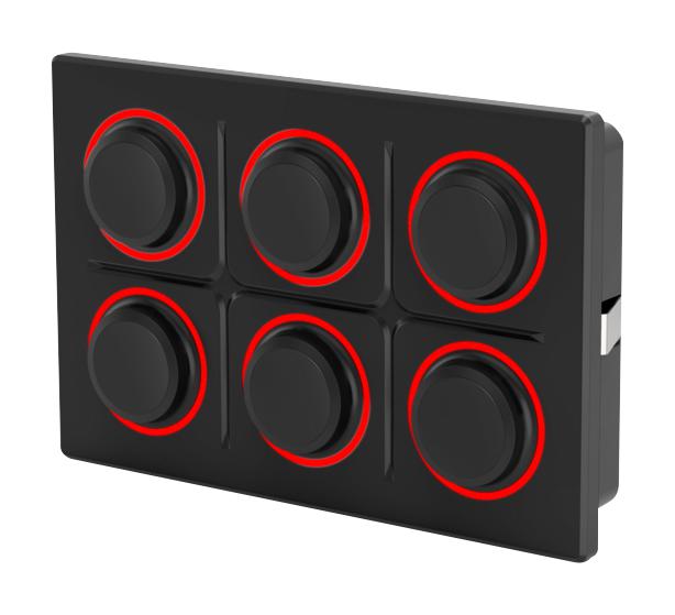 EAO K09-01.000008 Keypad, In-Cabin, J1939, 09 Series, 2 x 3