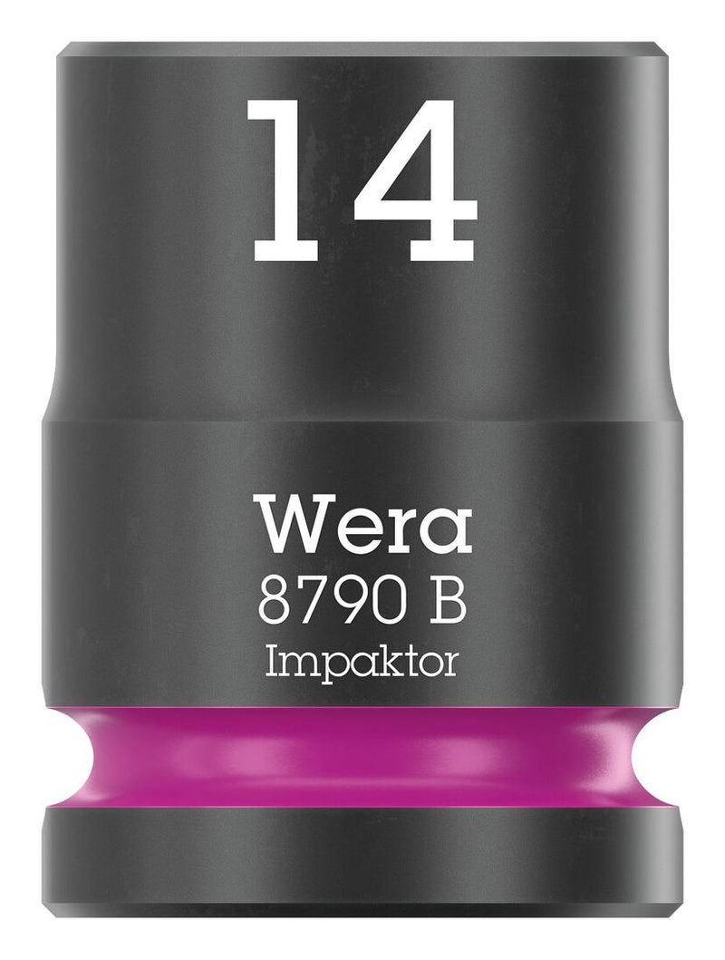 WERA 05005505001 Socket, Hexagonal, Impaktor, 3/8" Drive, 14mm AF, 30mm L