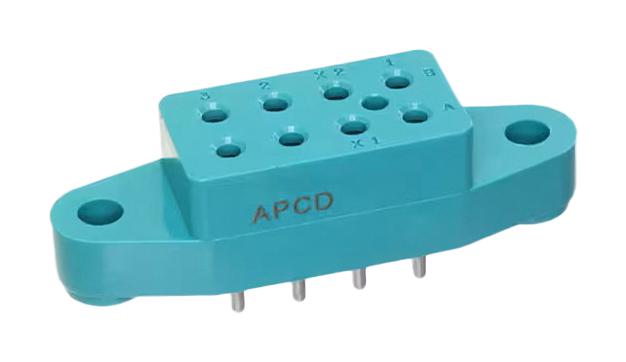 AMPHENOL PCD RSN116130. RELAY SOCKET, 8 POS, 10A, TH