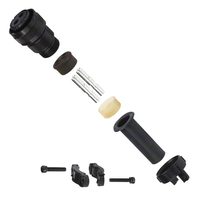 AMPHENOL INDUSTRIAL GTC06CFZ36-5P Circular Connector, GTC Series, MIL-DTL-5015 Series, Straight Plug, 4 Contacts, Crimp Pin