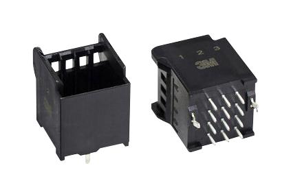 3M 3S612-62S3-B00 PP Pin Header, Mini Stack, Wire-to-Board, 3 mm, 3 Rows, 12 Contacts, Through Hole Straight, 3S6 Series