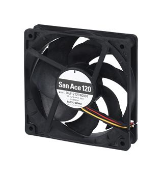 SANYO DENKI 9RA1248P4G001 DC Axial Fan, 48 V, Square, 120 mm, 25 mm, 130 CFM