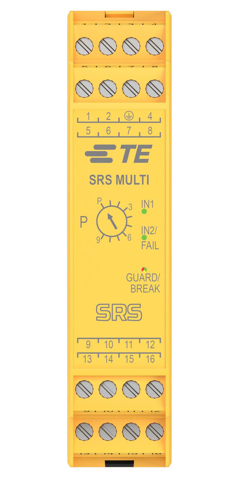 TE CONNECTIVITY SRS MULTI Safety Relay, 24 VDC, DPST-NO, SRS Series, DIN Rail, 6 A, Screw Clamp