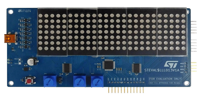Stmicroelectronics STEVAL-LLL013V1 STEVAL-LLL013V1 LED Matrix Board STM32F042K6T6TR 2 Outputs USB 5V External Supply 32 Level Pixel Brightness New