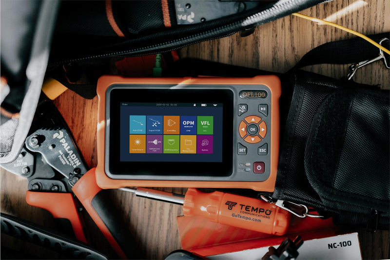 TEMPO OFL100-EU Optical Reflectometer OTDR, 1310 nm, 1550 nm, 26 dB, 2.5 m, 100 km, OFL100 Series
