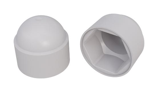 TR FASTENINGS RP0000380944 Cap Nut, Hex, Screw Protector, PE (Polyethylene), M10