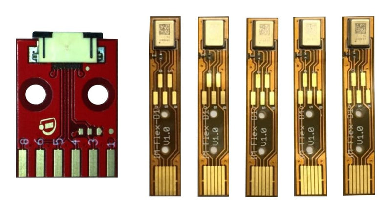 INFINEON KITIM69D129FV01FLEXTOBO1 Flex Evaluation Kit, IM69D129FV01XTMA1, MEMS Microphone, 5 x Flex Board, Adapter Board