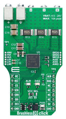 MIKROELEKTRONIKA MIKROE-6337 Add-On Board, Brushless 30 Click, MikroE mikroBUS Compatible Development Boards, 5V