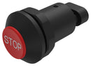 EAO 09-RS.1101.2900.M004 Industrial Pushbutton Switch, 09 Series, 30 mm, SPST-NO, Momentary, Round Raised, Red