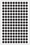 Multicomp PRO MP010407 MP010407 Label Round Self Adhesive 12 mm Paper Black