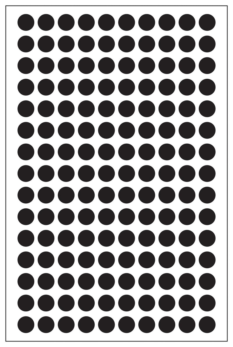 Multicomp PRO MP010407 MP010407 Label Round Self Adhesive 12 mm Paper Black