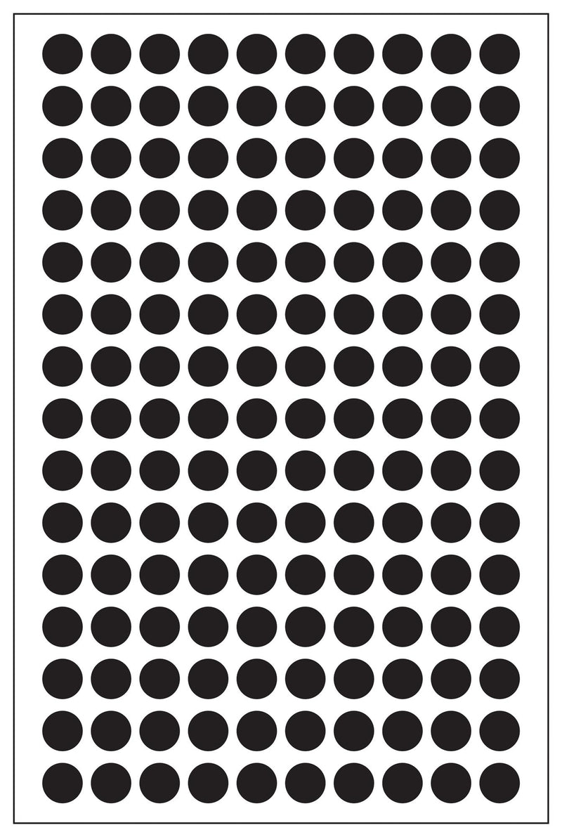 Multicomp PRO MP010407 MP010407 Label Round Self Adhesive 12 mm Paper Black