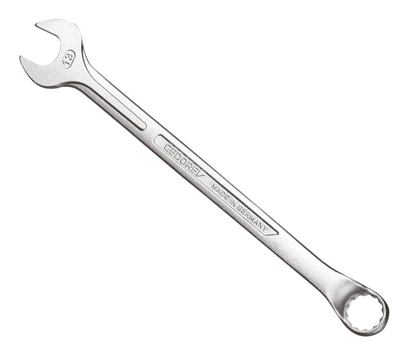 GEDORE 6001640 Spanner, Combination, 17 mm AF Size, 232 mm Length, 10&deg; Ring Offset, Chrome Vanadium Steel