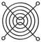 MULTICOMP MC32794 Fan Finger Guard, Grille, Steel - Wire Form, 80mm Axial Fans, 71.5 mm, Black