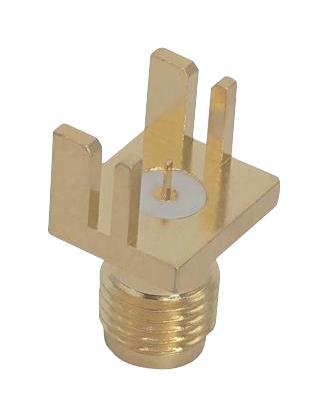 MUELLER ELECTRIC BU-1420711881 RF / Coaxial Connector, SMA Coaxial, Straight Jack, Board Edge / End Launch, 50 ohm, Brass