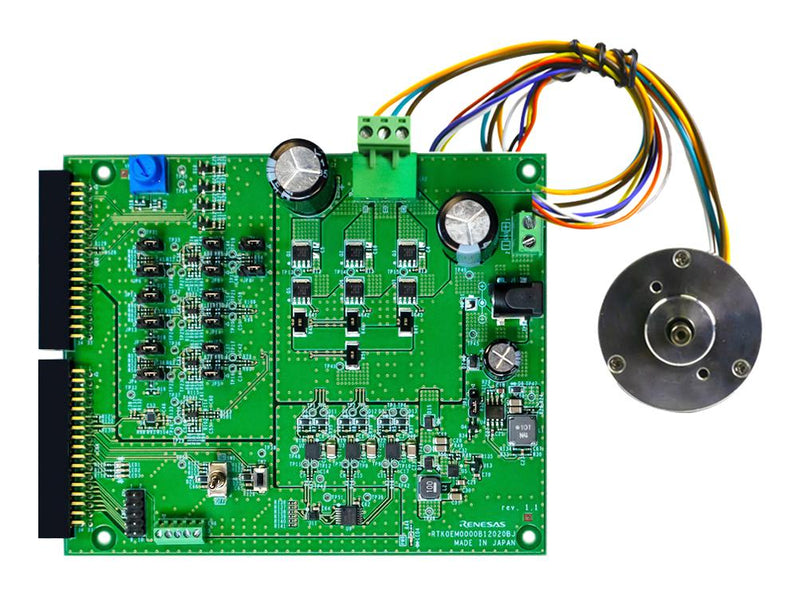 RENESAS RTK0EMA5K0S00020BJ Motor Control Kit, R7FA8T1AHECBD, BLDC Motor, Inverter Board, CPU Board, Communication Board