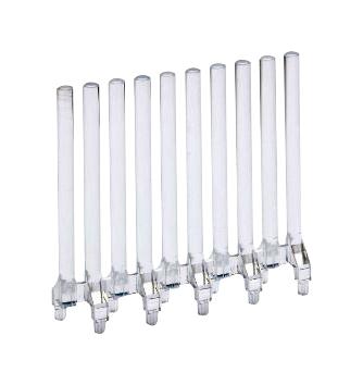 MENTOR 1272.1033 Light Pipe, Polycarbonate, 45 mm, 3 Pipes, Circular, PC Board, Transparent