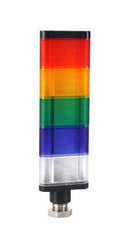 MALLORY JTC028-RYGBC-CD STACK LIGHT, BLU/GRN/RED/WHT/YEL, 24V