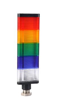 MALLORY JTC028-RYGBC-CD STACK LIGHT, BLU/GRN/RED/WHT/YEL, 24V