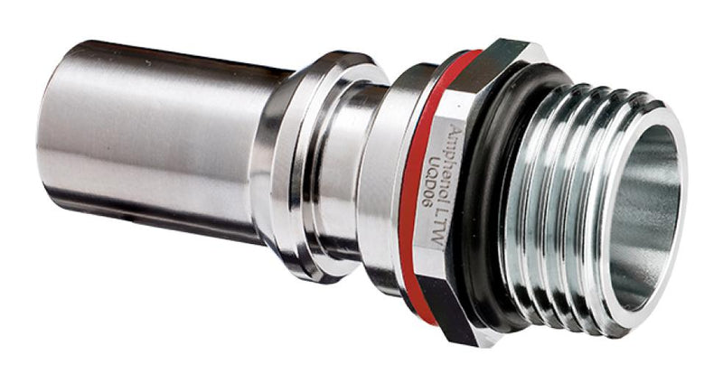 AMPHENOL LTW SQD-06PAFM-PRD001 Liquid Cooling Plug, 3/4"-16UNF, Stainless Steel, Red, Valve, SnapQD Series
