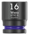 WERA 05005507001 Socket, Hexagonal, Impaktor, 3/8" Drive, 16mm AF, 30mm L