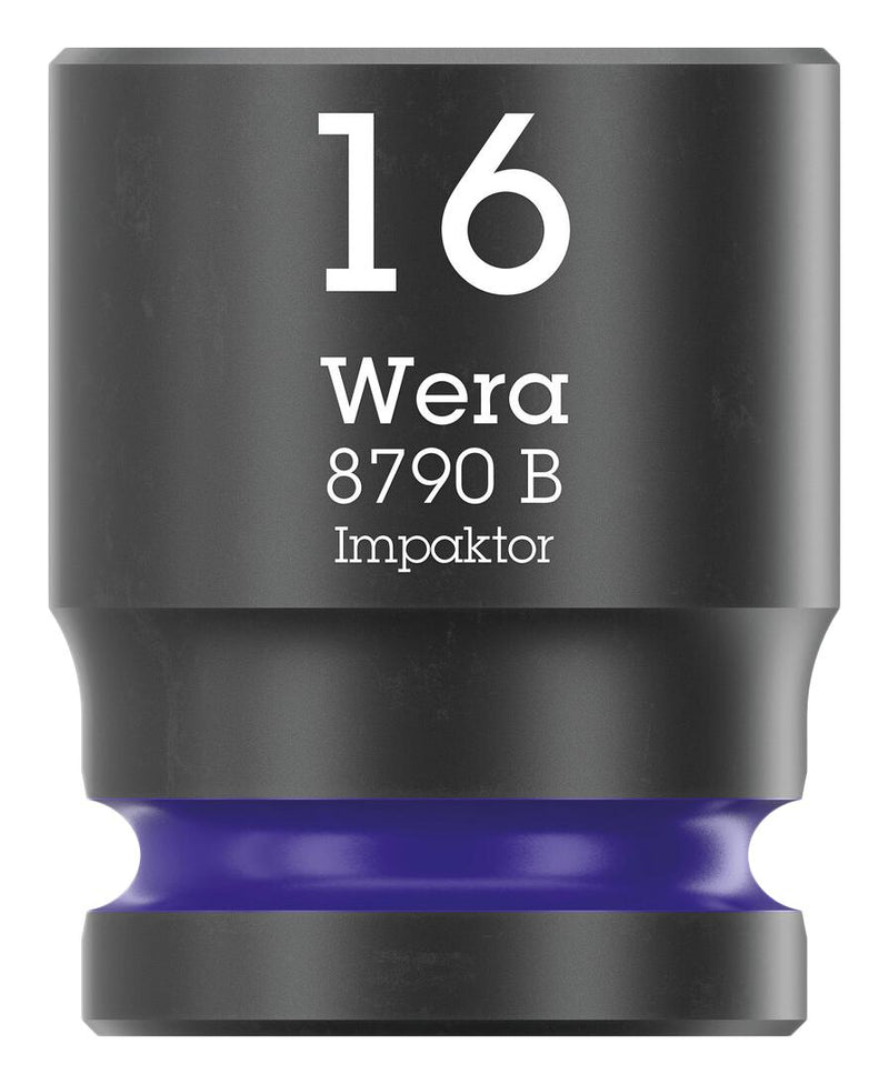 WERA 05005507001 Socket, Hexagonal, Impaktor, 3/8" Drive, 16mm AF, 30mm L