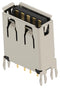 TE CONNECTIVITY 2439034-1 USB Connector, USB Type A, USB 3.2, Receptacle, 9 Ways, Through Hole Mount, Vertical