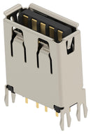 TE CONNECTIVITY 2439034-2 USB Connector, USB Type A, USB 3.2, Receptacle, 9 Ways, Through Hole Mount, Vertical