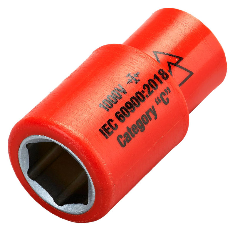 INSULATED TOOLS LTD 07218 Impact Socket, 1/4" Drive, 13 mm AF, 41 mm Length