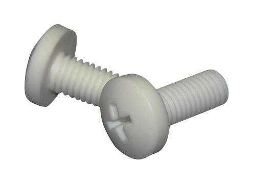 MULTICOMP PRO MP013035 Screw, Pan Head Phillips, M3, PP (Polypropylene), 20 mm Length