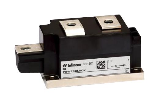 INFINEON DD260N16KHPSA1 Diode Module, 1.6 kV, 260 A, 1.32 V, Dual Series, Module, 3 Pins DD260N16K, SP000102036