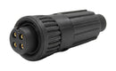 SWITCHCRAFT/CONXALL 6380-4SG-522 CIRCULAR CONNECTOR, RCPT, 4POS, CRIMP