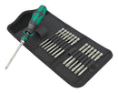 WERA 05051061001 Screwdriver Set, Bit holding/Phillips/Pozidrive/Torx/Hex/Slotted Bits/Fastener Strip, 15 Pieces