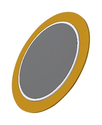 PUI AUDIO AB2040B Piezo Element, Bender, 4 kHz, 0.025 &micro;F, 20 mm Diameter, 0.28 mm Height, 350 ohm