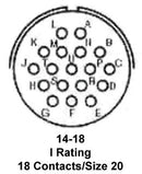AMPHENOL AEROSPACE MS3116F14-18S CIRCULAR CONNECTOR, PLUG, SIZE 14-18 POSITION, CABLE