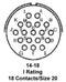 AMPHENOL AEROSPACE MS3116F14-18S CIRCULAR CONNECTOR, PLUG, SIZE 14-18 POSITION, CABLE