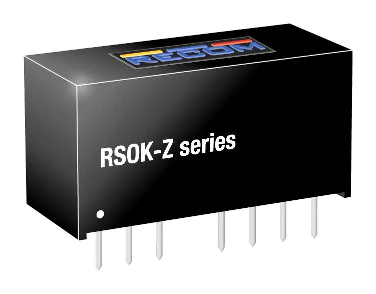 RECOM POWER RSOK-2412SZ/H3/ADJ Isolated Through Hole DC/DC Converter, ITE, Industrial & Household, SIP, 4:1, 1 W, 1 Output