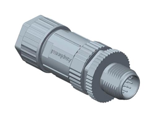 AMPHENOL LTW M12D-05BMMA-SL8001 Sensor Connector, M Series, M12, Male, 5 Positions, Solder Pin, Straight Cable Mount