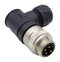 BULGIN LIMITED PXPTPU78RAM04ASTM22 Sensor Connector, Buccaneer Series, 7/8", Male, 4 Positions, Screw Pin, Right Angle Cable Mount