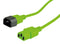 ROLINE 19.08.1528 Mains Power Cord, IEC 320 C14 Plug to IEC 320 C13 Receptacle, 800 mm, 10 A, 250 VAC, Green
