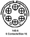 AMPHENOL INDUSTRIAL MS3106E14S-6S CIRCULAR CONNECTOR PLUG SIZE 14S, 6 POSITION, CABLE