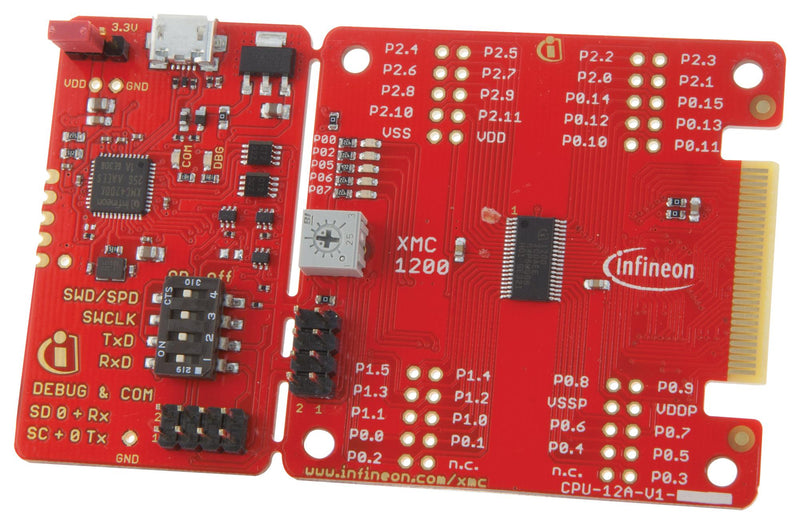 INFINEON KITXMC12BOOT001TOBO1 CPU Card, Boot Kit for XMC1200 MCU, Detachable SEGGER J-Link Debugger KITXMC12BOOT001TOBO1, SP001069654