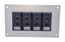 LABFACILITY IS-J-FF + FSP-4 Thermocouple Connector, 66 x 107mm Panel, Standard, J, Socket, 4Way, Black, IEC, Fascia Mount