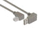 L-COM CA90DA-90LB-075M USB Cable, 90&deg; Type A Plug to 90&deg; Type B Plug, 750 mm, 29.5 ft, USB 2.0, Grey