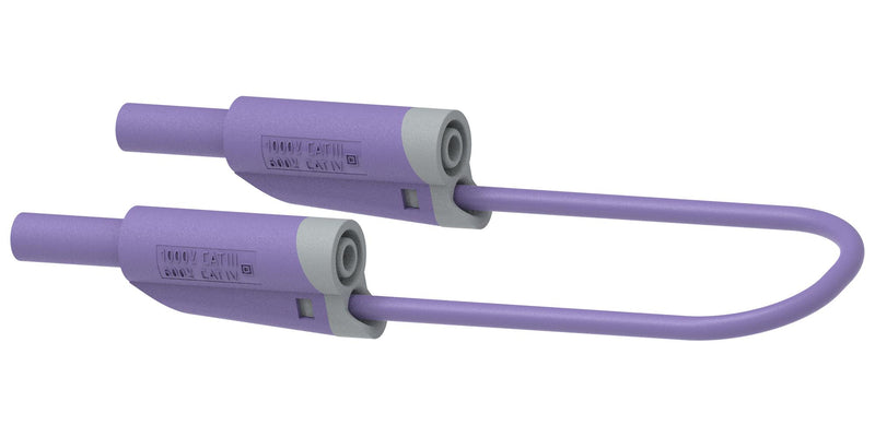 MULTICOMP PRO MP771108 Banana Test Lead, 4mm Banana Plug, Stackable, 4mm Stackable Banana Plug, 2.32 ", 59 mm, Purple