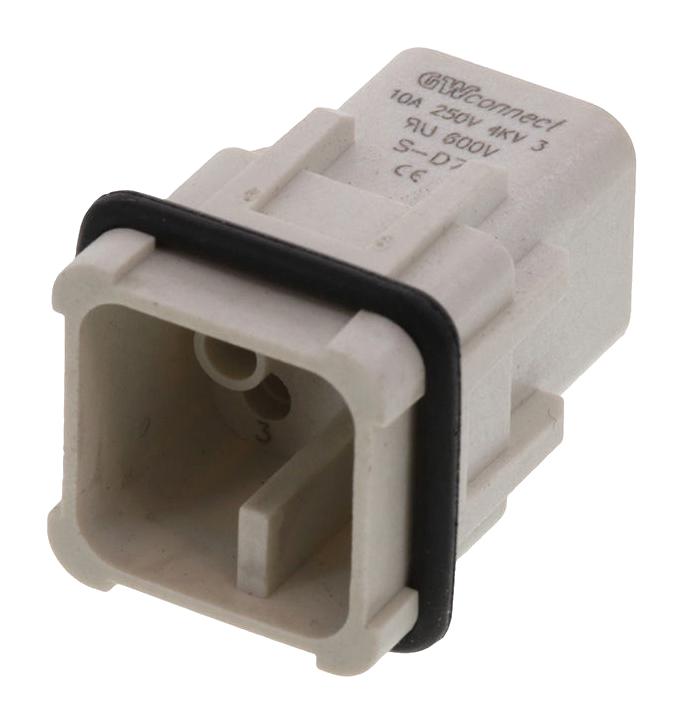 MOLEX 93601-0079 Heavy Duty Connector, Grey, GWconnect 93601 Series, Insert, 7 Contacts, 3A, Plug