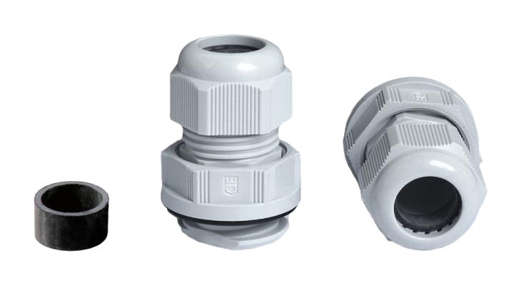 HYLEC K341-1025-00 Cable Gland, M25, 11 mm, 17 mm, Nylon 6 (Polyamide 6), Light Grey, IP68