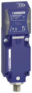 TELEMECANIQUE SENSORS XS8C4A1PCM12 Inductive Proximity Sensor, Rectangular, OsiSense XS, Flush, 20 mm, PNP, 12-48V, M12